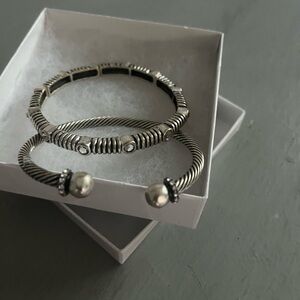 2 fun silver bracelets!!